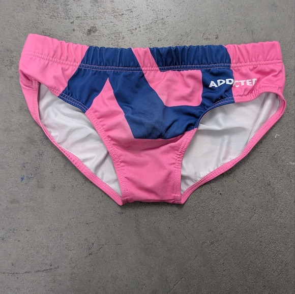 Addicted Pink and Blue Swim Briefs Medium